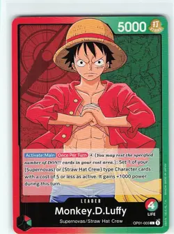 Monkey.D.Luffy - OP01-003 - Leader - English - Near Mint - One Piece CCG - Image 1