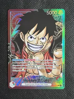 One Piece TCG - Monkey. D. Luffy OP01-003 Pre-Errata Near Mint Romance Dawn - Image 1
