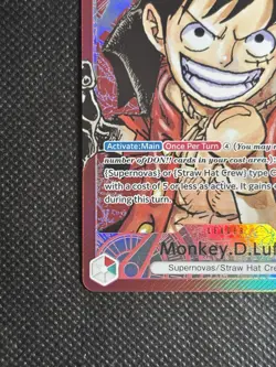 One Piece TCG - Monkey. D. Luffy OP01-003 Pre-Errata Near Mint Romance Dawn - Image 3