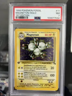 Magneton 1999 Pokemon TCG Fossil Holo 1st Edition PSA 7 NM 🔥 - Image 1