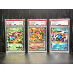 Pokemon PSA 10 Mega Venusaur Charizard Blastoise EX Evolutions XY Set (3) GEM MT - Image 1