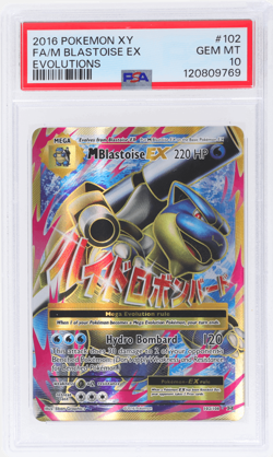 2016 Pokemon XY Evolutions M Blastoise Ex #102 PSA 10 - Image 1