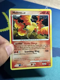 Moltres 10/100 DP Majestic Dawn Holo Rare Card Pokemon TCG LP MP - Image 3
