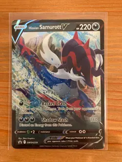 Pokemon TCG SWSH: Sword & Shield Promo Cards Hisuian Samurott V SWSH239 Holo - Image 1