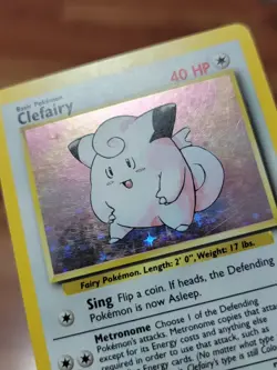 Pokemon TCG Clefairy Base Set 5/102 Holo Unlimited Holo Rare LP - Image 2