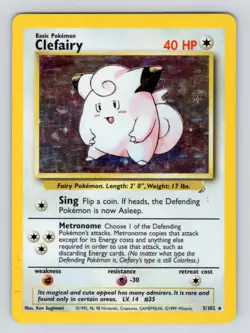 Pokemon TCG Clefairy Base Set 5/102 Holo Unlimited Holo Rare PL! - Image 1