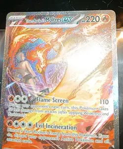 Team Rocket's Moltres ex 229/182 Sv10: Destined Rivals SIR Holo Pokemon TCG NM - Image 3