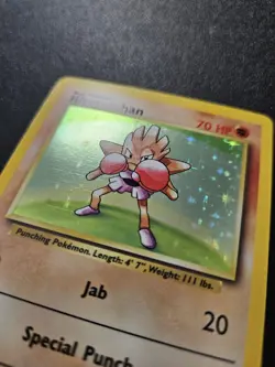 Pokemon Base Set Hitmonchan Holo Rare 7/102 EXCELLENT-NEAR MINT - Image 5