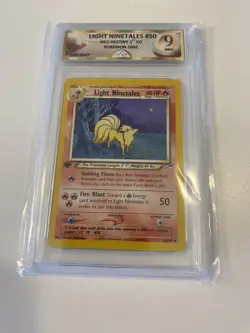 1999 Pokemon TCG First Edition Light Ninetails SRG 7.5 NM - Image 1