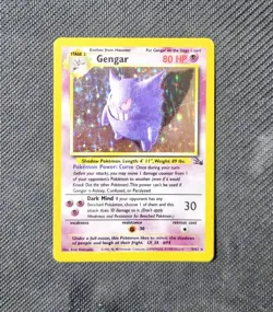 Pokemon Gengar 5/62 Fossil Unlimited: Holofoil - MP Condition TCG - Image 1