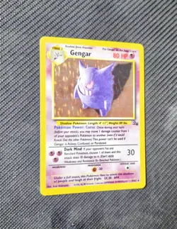 Pokemon Gengar 5/62 Fossil Unlimited: Holofoil - MP Condition TCG - Image 2