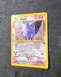 Pokemon Gengar 5/62 Fossil Unlimited: Holofoil - MP Condition TCG - Image 3