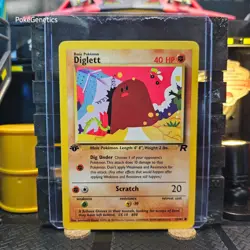 Diglett 1st Edition Team Rocket Pokemon TCG 52/82 Common - Image 1