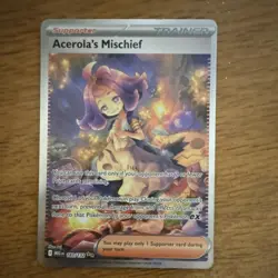 Pokemon Acerola's Mischief 183/132 Mega Evolution Full Art Holo Trainer Rare - Image 1