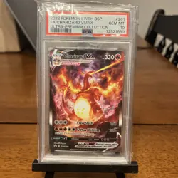 2022 Pokemon SWSH BSP Ultra Premium Collection #261 FA Charizard VMAX PSA 10 - Image 1