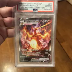 2022 Pokemon SWSH BSP Ultra Premium Collection #261 FA Charizard VMAX PSA 10 - Image 3