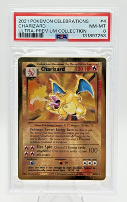 Charizard 2021 Pokemon Celebrations Ultra Premium Collection #004 PSA 8 - Image 1