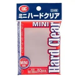 KMC 50 SMALL SIZE YUGIOH YGO CARD SLEEVES DECK PROTECTORS MINI HARD CLEAR - Image 1