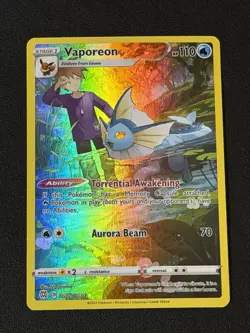 Pokemon TCG Vaporeon TG02/TG30 SWSH Trainer Gallery Brilliant Stars - Image 1