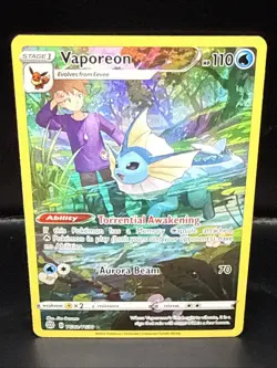 Pokemon TCG Vaporeon TG02/TG30 Swsh09: Brilliant Stars Trainer Gallery Holo - Image 2