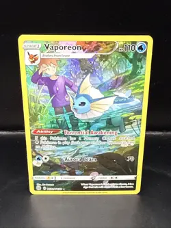 Pokemon TCG Vaporeon TG02/TG30 Swsh09: Brilliant Stars Trainer Gallery Holo - Image 3