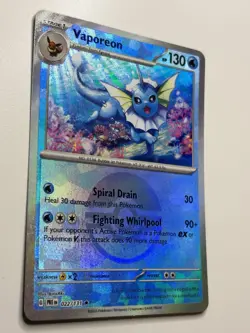 Vaporeon Poke Ball Pattern Holo Rare 022/131 Pokemon TCG Prismatic Evolutions NM - Image 2