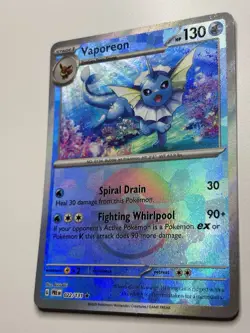 Vaporeon Poke Ball Pattern Holo Rare 022/131 Pokemon TCG Prismatic Evolutions NM - Image 3