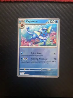 Pokemon TCG Vaporeon (Poke Ball Pattern) 022/131 Prismatic Evolutions Holo NM - Image 1