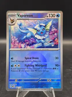 Pokemon TCG Vaporeon (Poke Ball Pattern) 022/131 Prismatic Evolutions Holo NM - Image 1