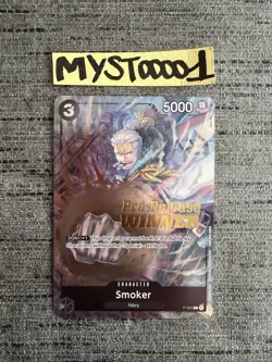 Carte One Piece Smoker P-025 Promo Pre-Release WINNER English Card - Image 1