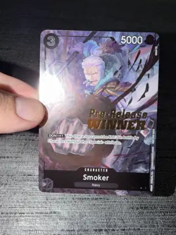 Carte One Piece Smoker P-025 Promo Pre-Release WINNER English Card - Image 3