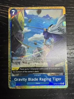 Gravity Blade Raging Tiger OP06-058 ALT ENG Near Mint One Piece - Image 1