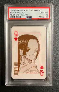 PSA 10 2016 One Piece Film: Gold Playing Cards Queen Hearts Boa Hancock - Image 1