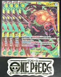 4x One Piece OP06-118 SEC Roronoa Zoro - ENG - Regular - Playset - LD01 - NM/M - Image 1