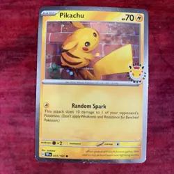 Pikachu 051 /162 Stamped 2026 Pokemon Day 30 Promo TCG With Coin - Image 2