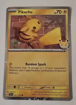 Pikachu 051 /162 Stamped 2026 Pokemon Day 30 Promo TCG With Coin - Image 1