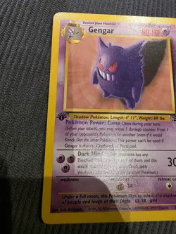 Gengar 20/62 1st Edition Fossil Set Rare Non-Holo Pokemon Card WOTC 1999 - Image 2