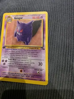Gengar 20/62 1st Edition Fossil Set Rare Non-Holo Pokemon Card WOTC 1999 - Image 3