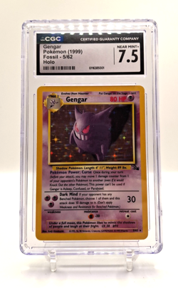 1999 Pokemon Fossil Gengar Holo 5/62 CGC 7.5! NICE! - Image 1