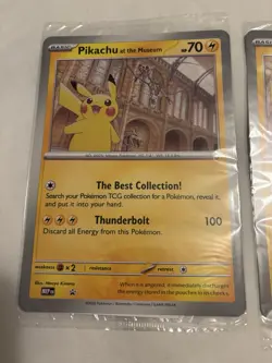 2x Pikachu at the Museum Jumbo Sealed Promo Pokemon Card Natural History IN-HAND - Image 2