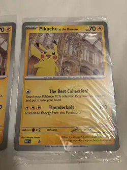 2x Pikachu at the Museum Jumbo Sealed Promo Pokemon Card Natural History IN-HAND - Image 3