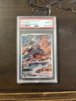 2023 POKEMON PAR EN-PARADOX RIFT ILLUSTRATION RARE #199 GROUDON PSA 10 - Image 1