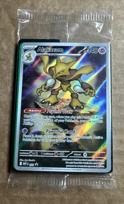 Pokemon TCG Alakazam 009 Holo Rare Black Star Sealed Promo Card - Image 1
