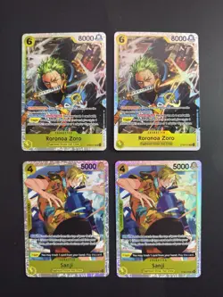 One Piece Egghead Starter Deck - ST29 SR Lot (4 Cards) (Sanji & Zoro) - Image 1