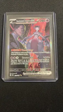Pokemon Team Rocket's Mewtwo ex 231/182 Destined Rivals Rare Holo English Card - Image 5