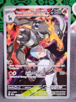 Pokemon TCG Team Rockets Houndoom Illustration Rare Card 191/182 Destined Rivals - Image 1