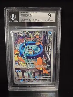 Pokemon TCG Squirtle Stellar Crown Illustration Card 148/142 - Image 1