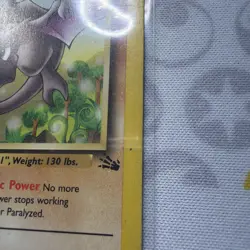 Aerodactyl 16/62 Rare Non-Holo Fossil Set Pokemon Card couple small creases HP - Image 2