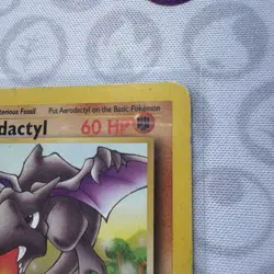 Aerodactyl 16/62 Rare Non-Holo Fossil Set Pokemon Card couple small creases HP - Image 3