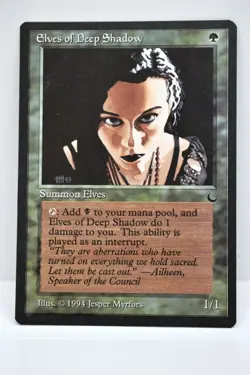 MAGIC THE GATHERING, ELVES OF DEEP SHADOWS, THE DARK, NM, NEVER BEEN PLAYED - Image 1